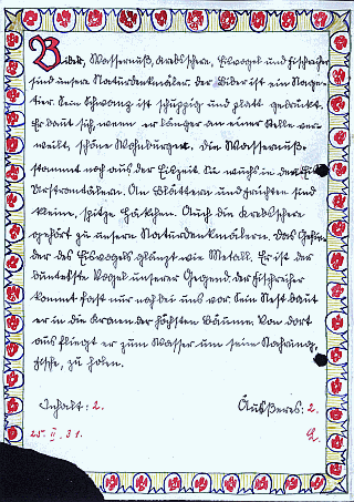 Vatis Schulaufsatz Nr. 13 von 1930