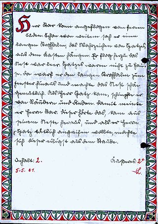 Vatis Schulaufsatz Nr. 01 von 1931