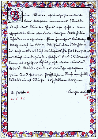 Vatis Schulaufsatz Nr. 02 von 1931