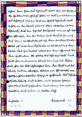 Vatis Schulaufsatz Nr. 10 von 1931