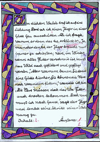 Vatis Schulaufsatz Nr. 10 von 1932