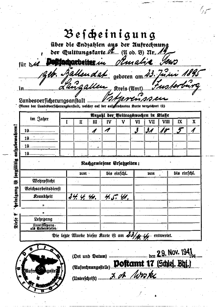 Arbeitsbescheinigung
