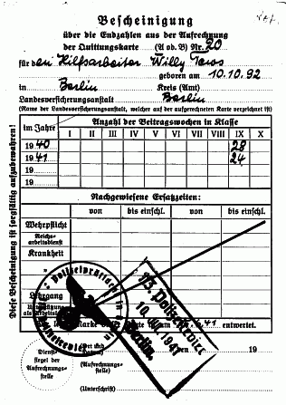 Arbeitsbescheinigung